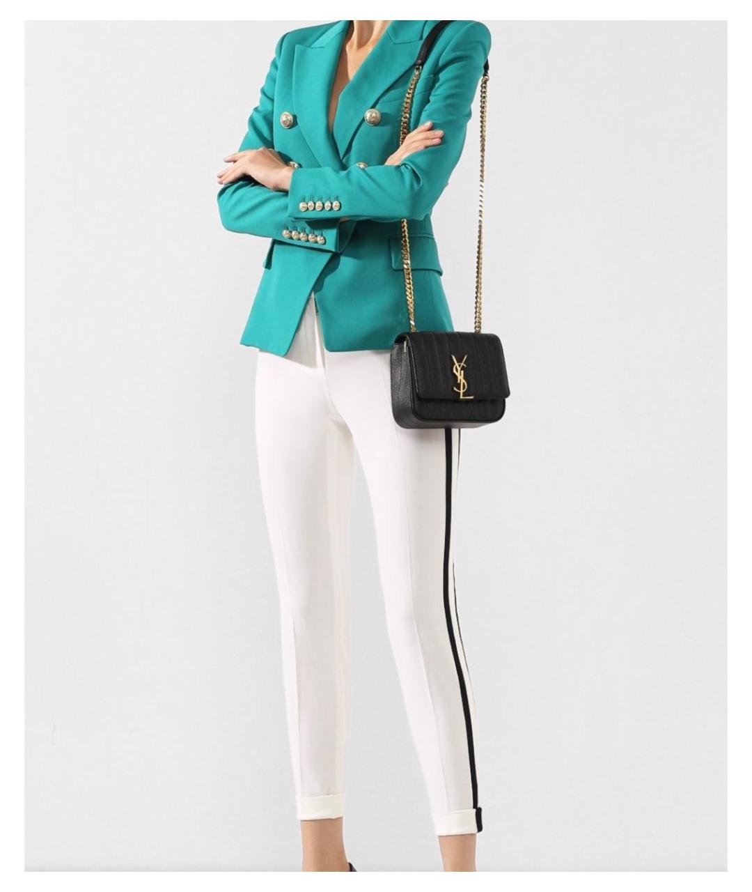 SAINT LAURENT Темно-синяя кожаная сумка через плечо, фото 4