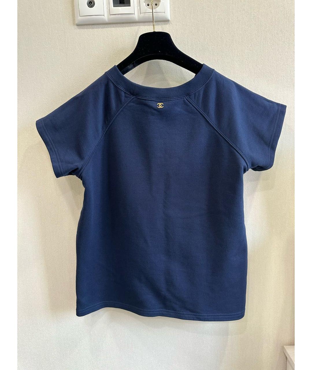 CHANEL Темно-синяя футболка, фото 7