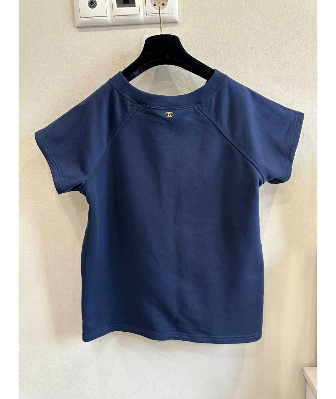 CHANEL Темно-синяя футболка, фото 5