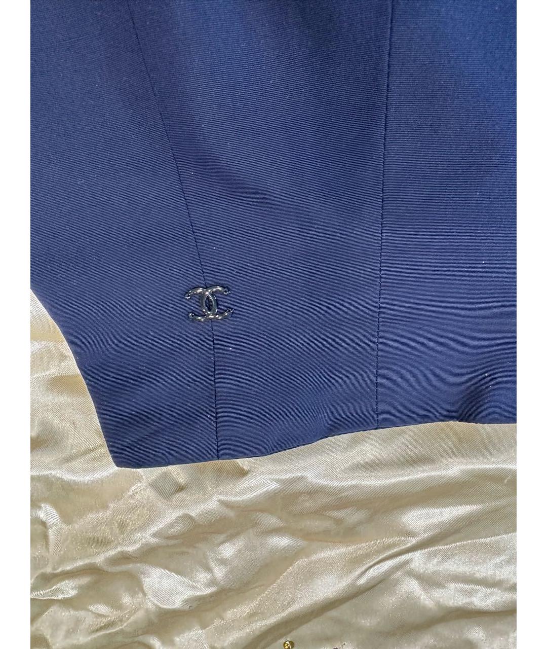 CHANEL Темно-синяя юбка мини, фото 5