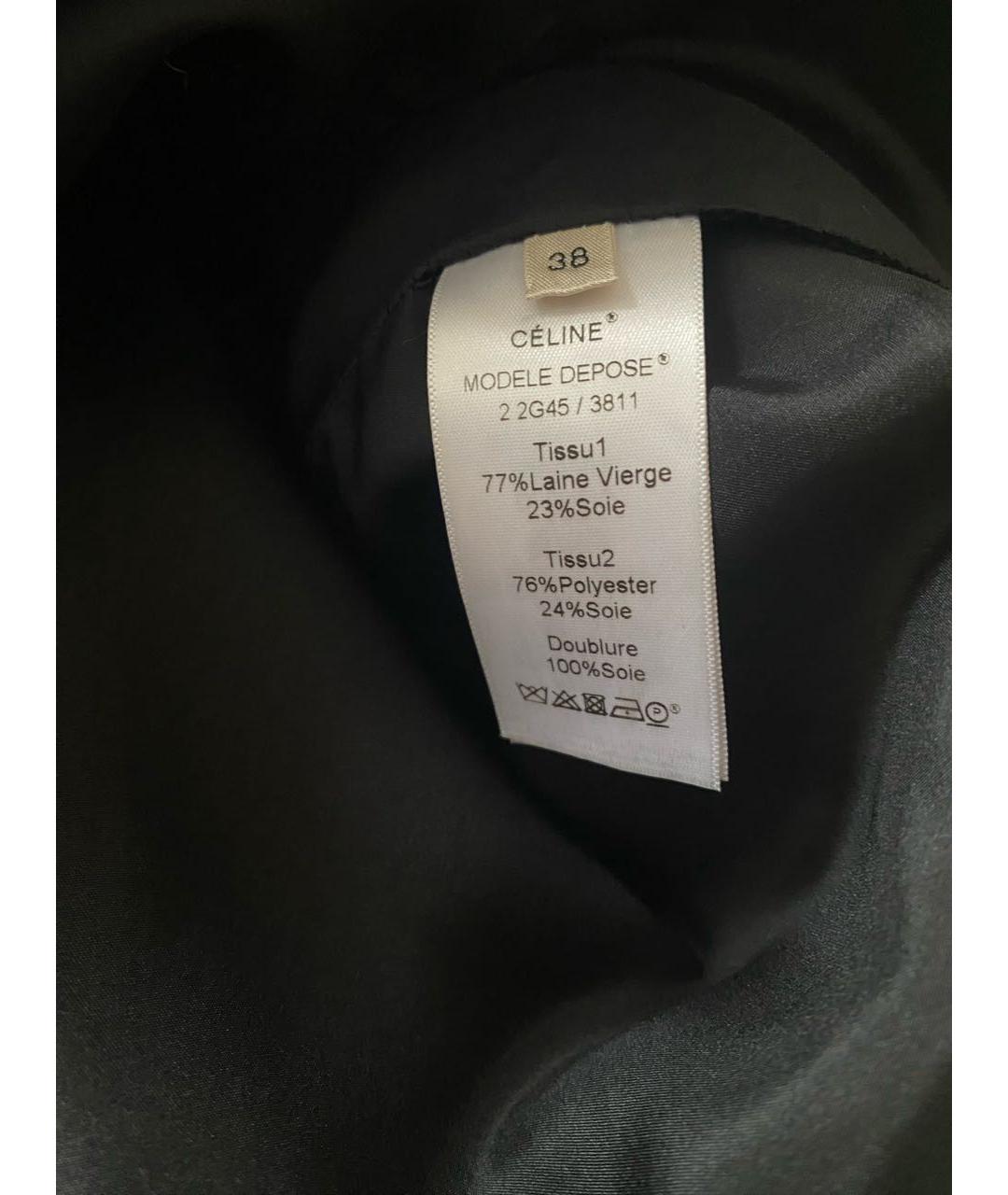 CELINE PRE-OWNED Черная шерстяная юбка мини, фото 5