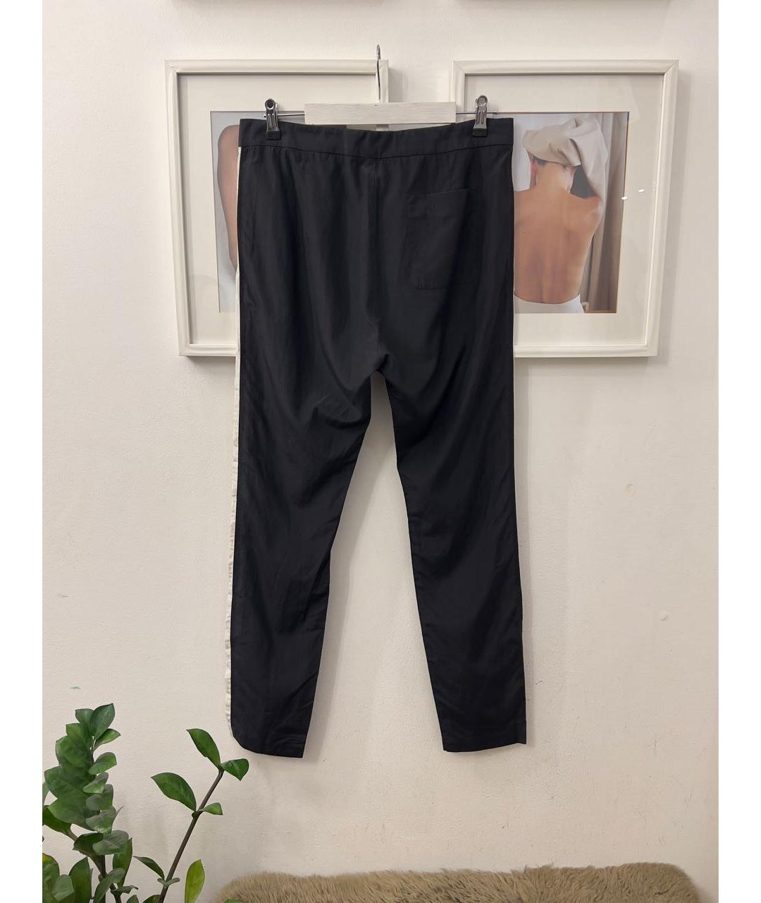 ACNE STUDIOS Черные шелковые брюки узкие, фото 2