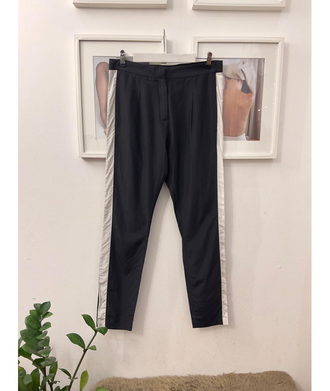 ACNE STUDIOS Черные шелковые брюки узкие, фото 7
