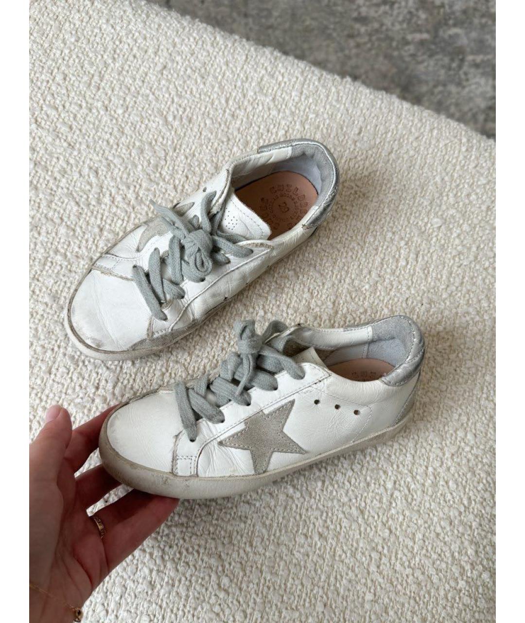 GOLDEN GOOSE DELUXE BRAND Белые кожаные кеды, фото 3