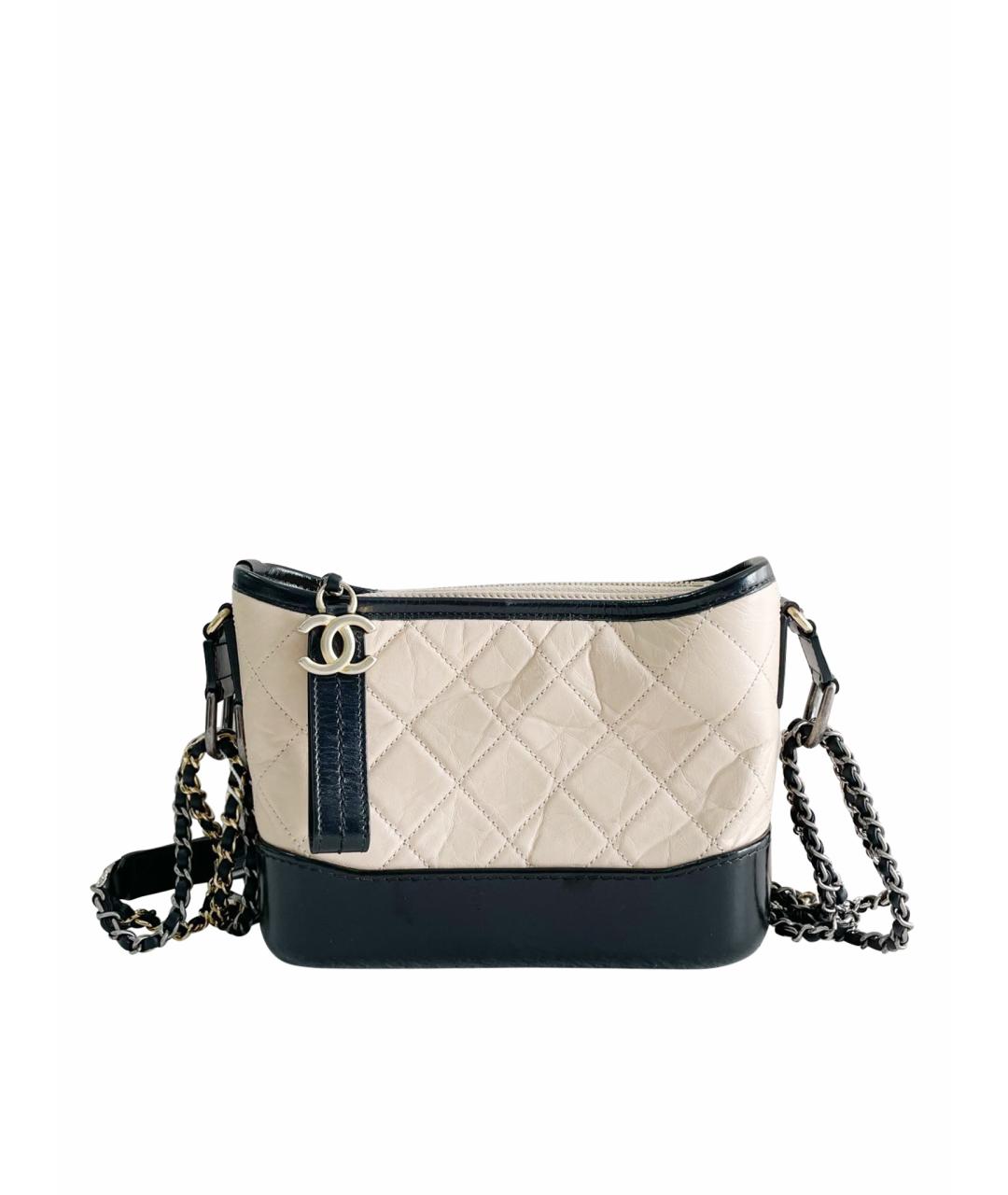 CHANEL Бежевая кожаная сумка через плечо, фото 1