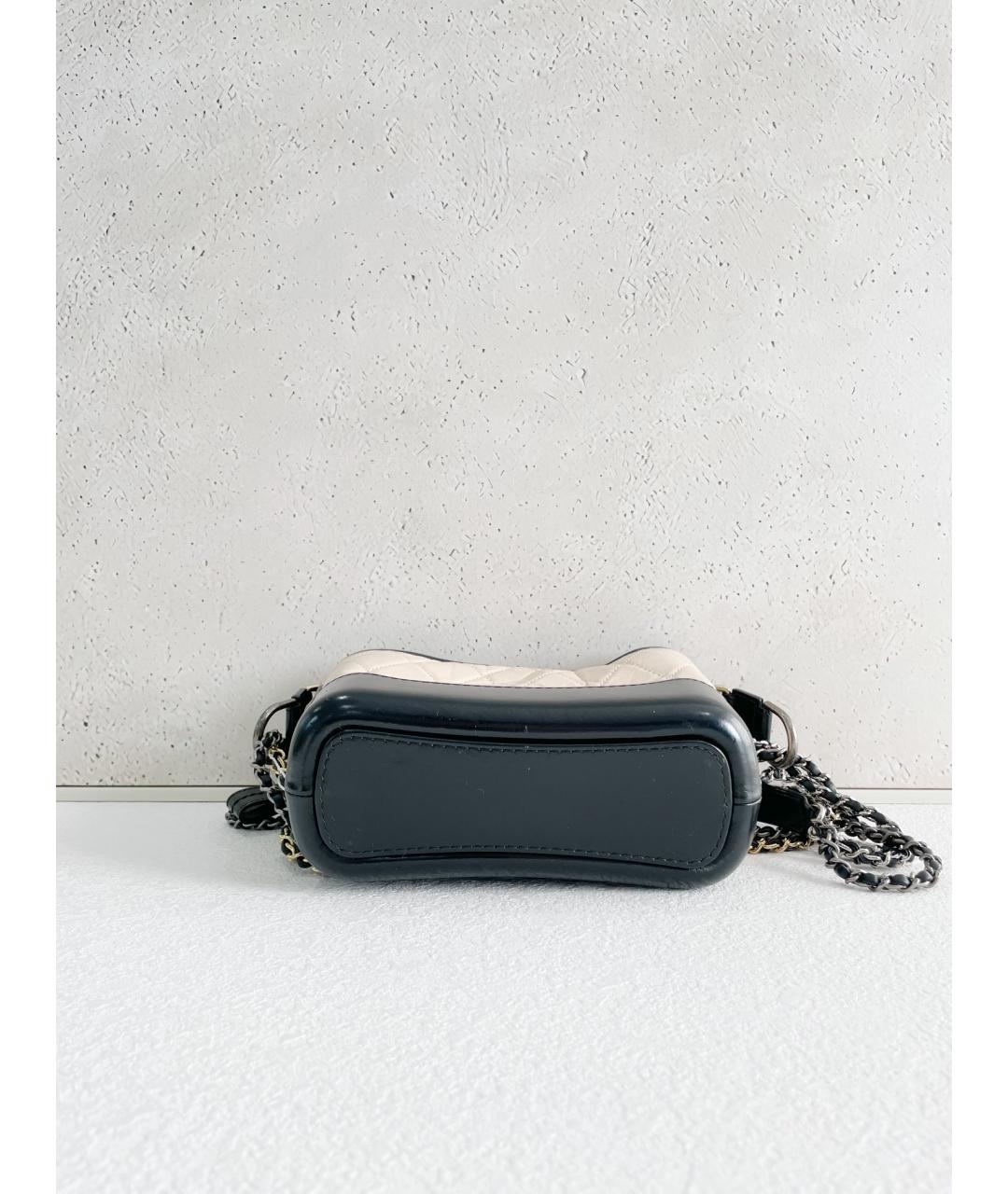 CHANEL Бежевая кожаная сумка через плечо, фото 5