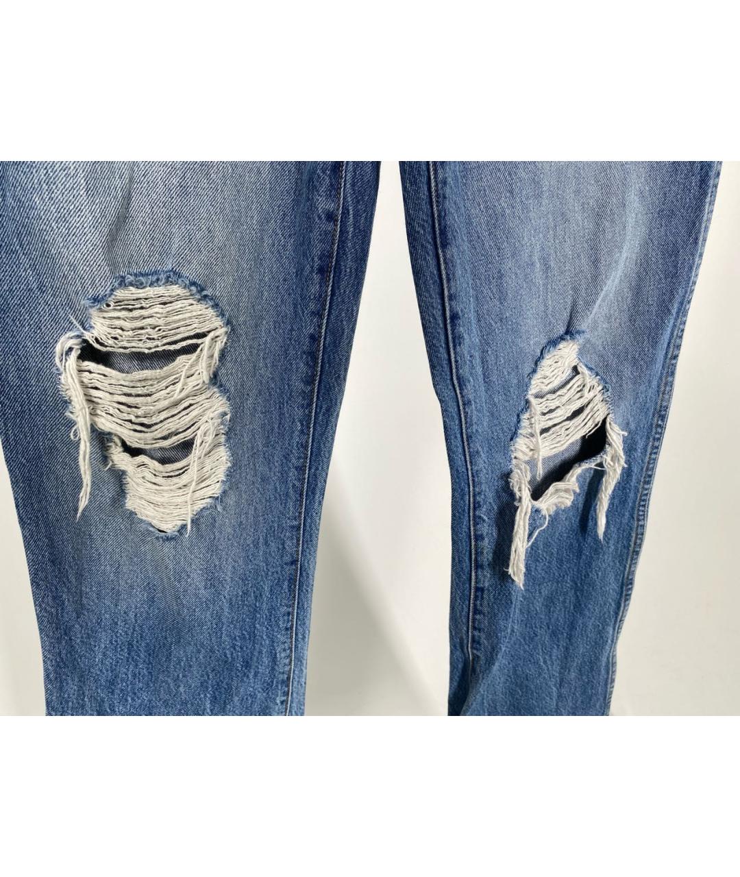 KHAITE Темно-синие хлопковые джинсы слим, фото 4