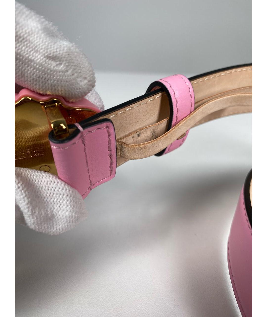 VERSACE Розовый кожаный ремень, фото 6