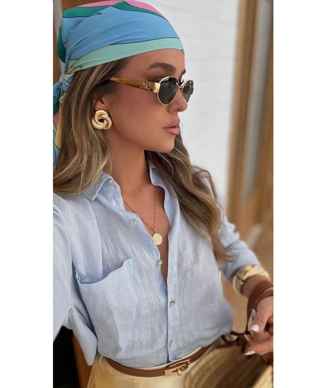 CELINE Золотые солнцезащитные очки, фото 8