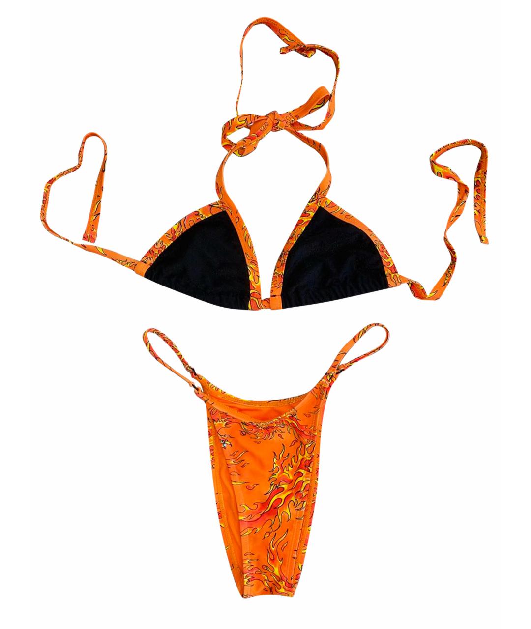 ED HARDY Оранжевый полиэстеровый купальник, фото 1