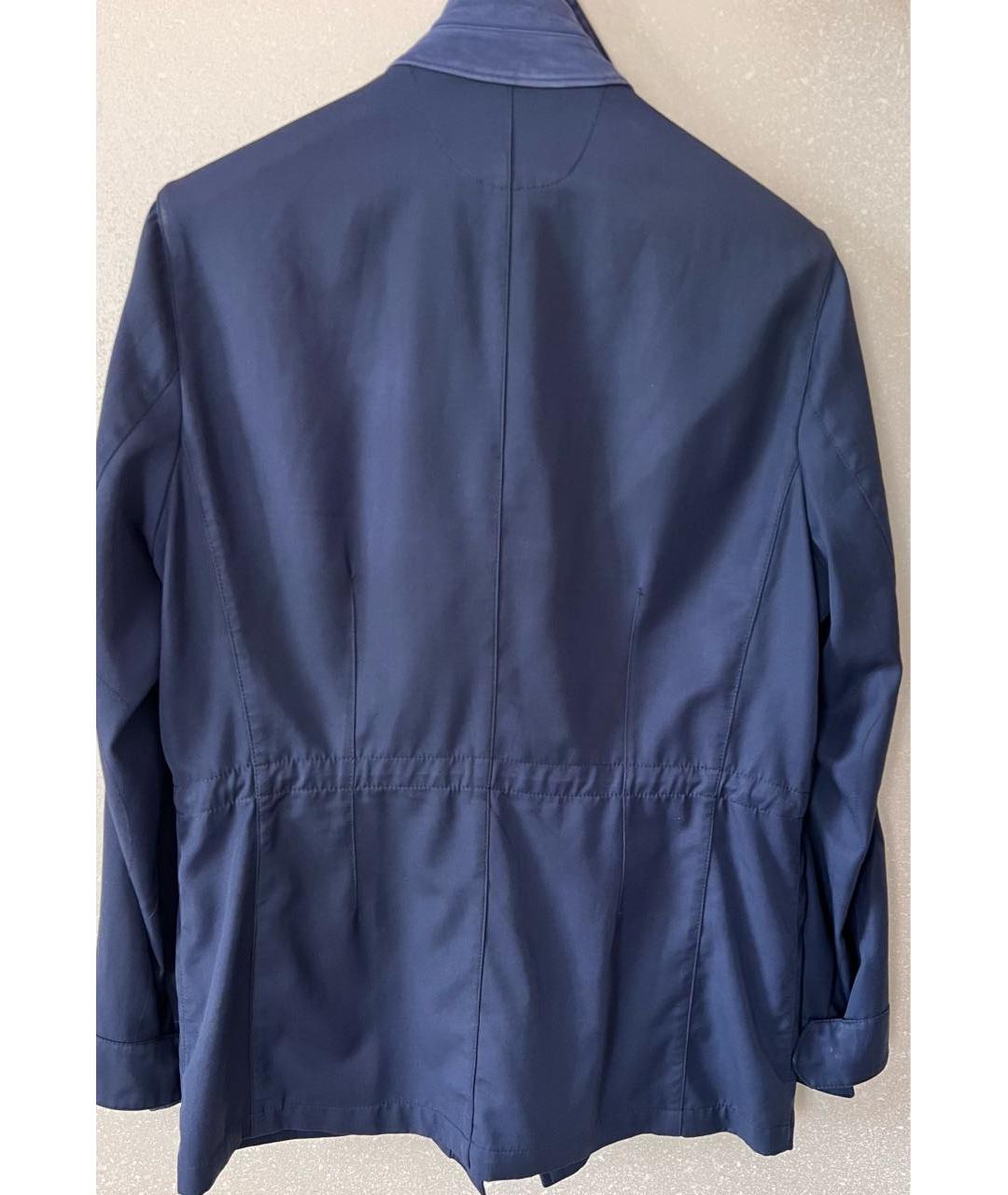 KITON Темно-синяя шерстяная куртка, фото 2