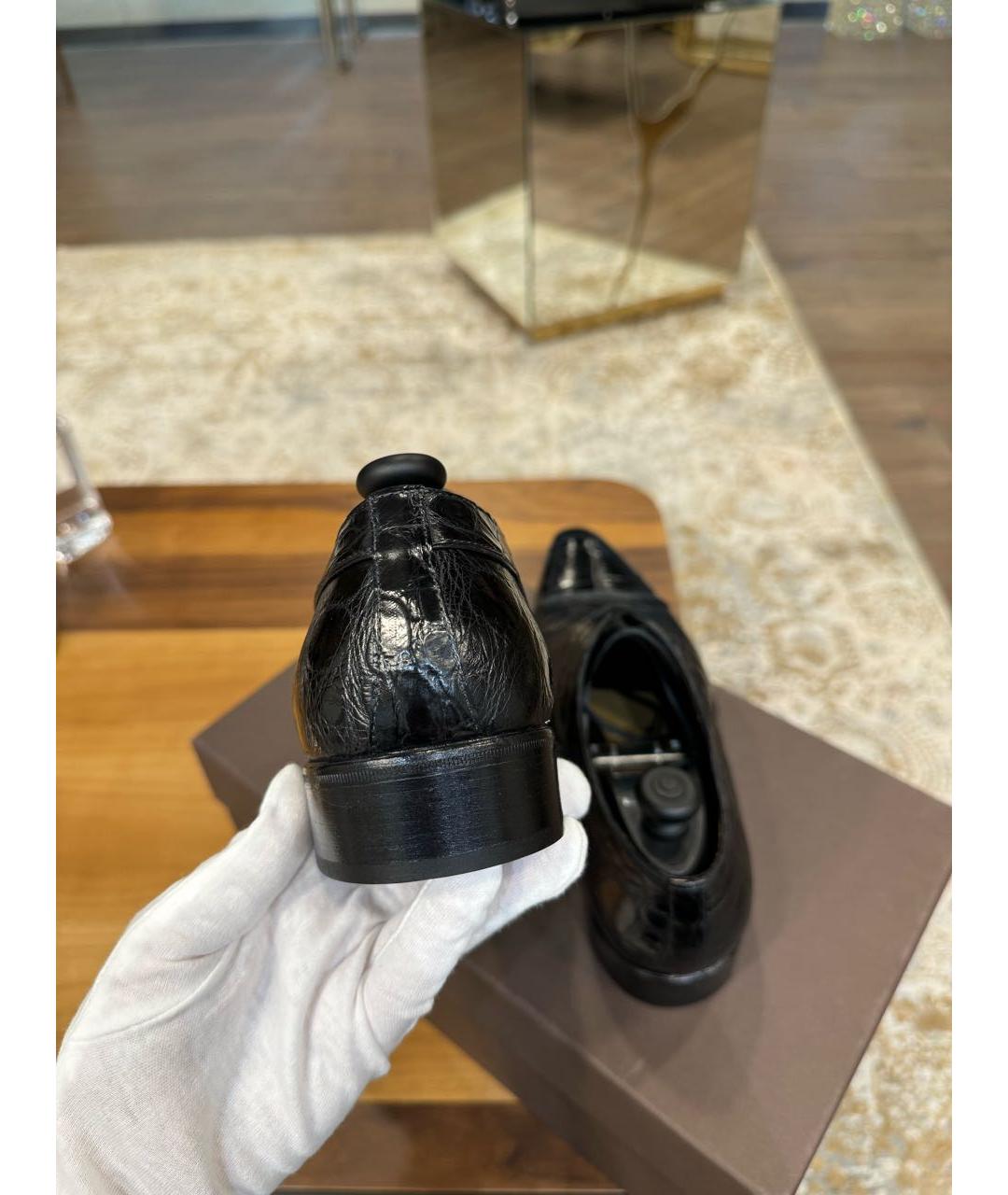 TARDINI Черные туфли из экзотической кожи, фото 5