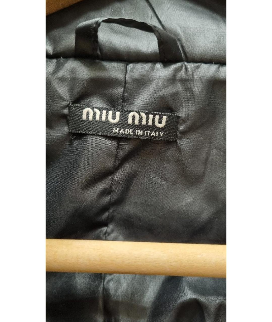 MIU MIU Черная полиэстеровая куртка, фото 3