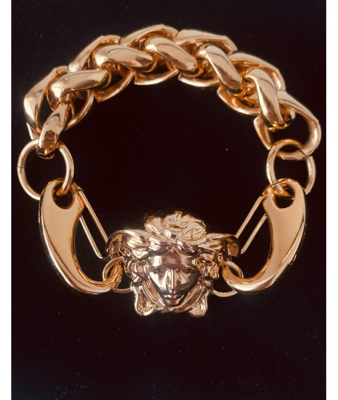 VERSACE Золотой металлический браслет, фото 4