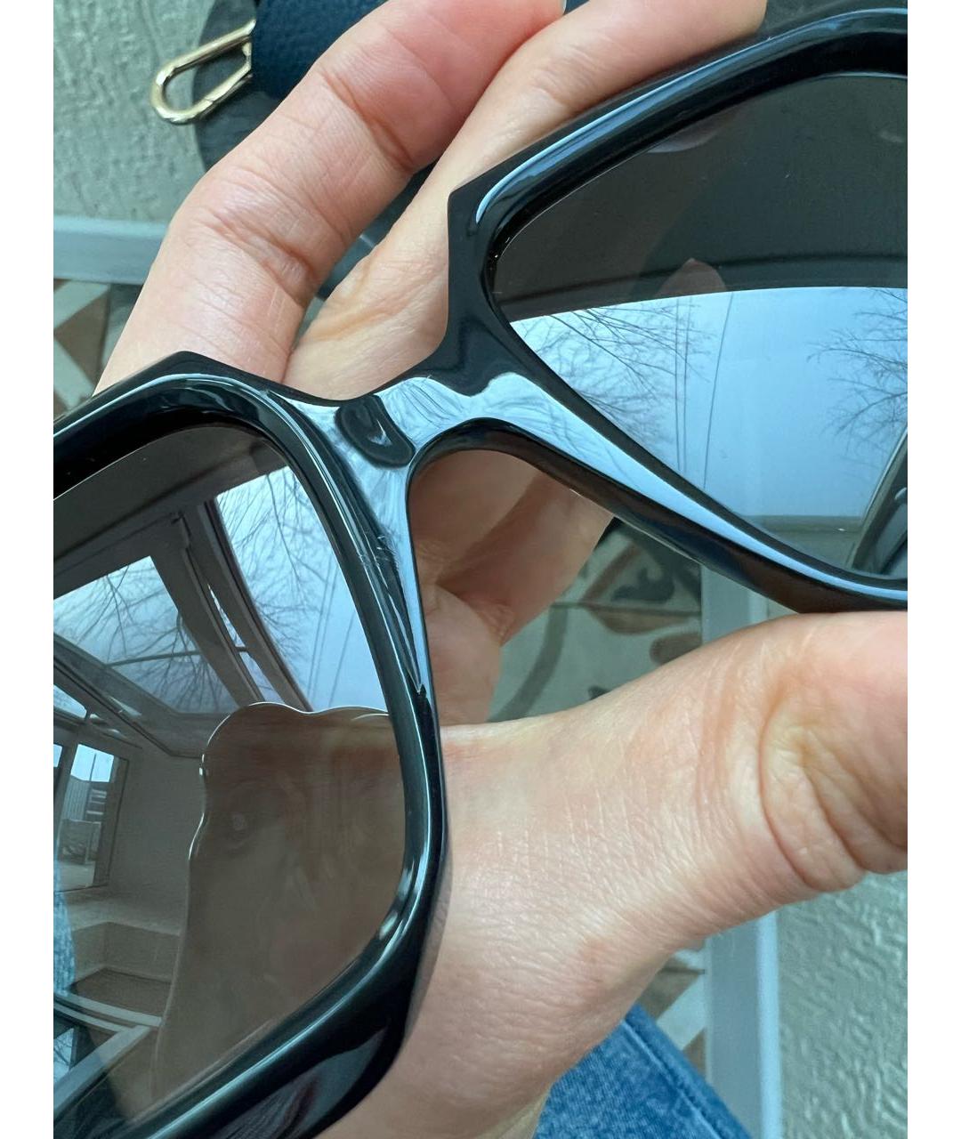 LOEWE Черные пластиковые солнцезащитные очки, фото 8