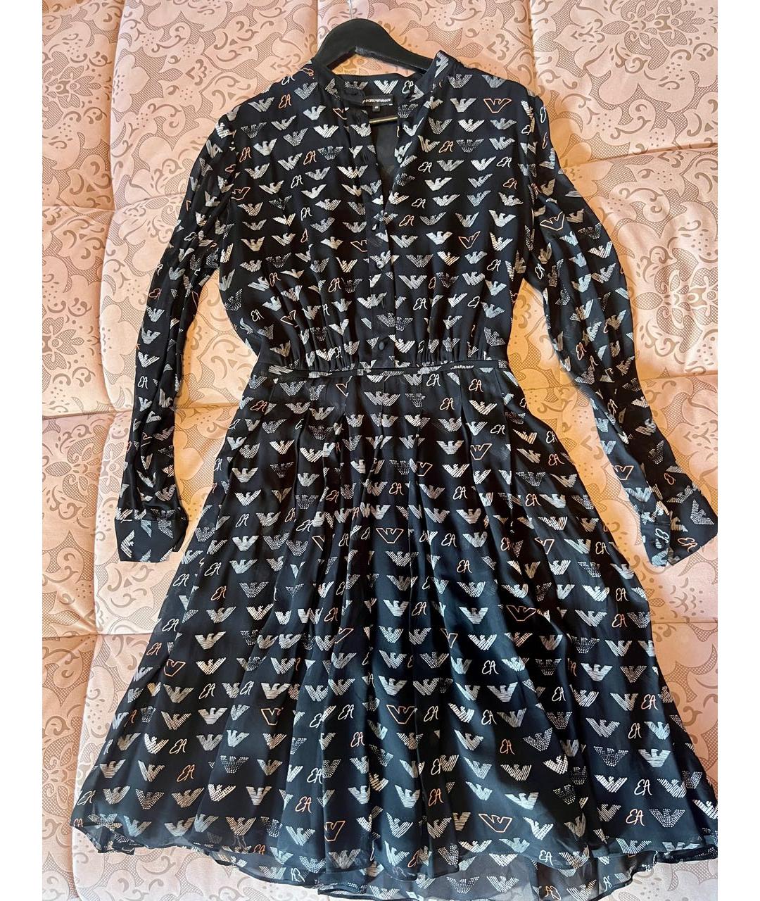 EMPORIO ARMANI Мульти вискозное повседневное платье, фото 4