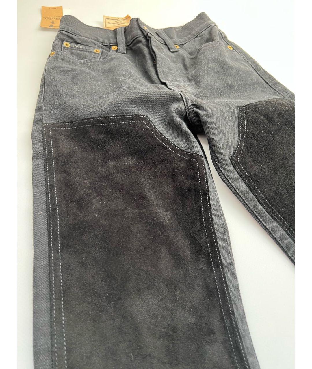 POLO RALPH LAUREN Черные хлопковые джинсы слим, фото 4