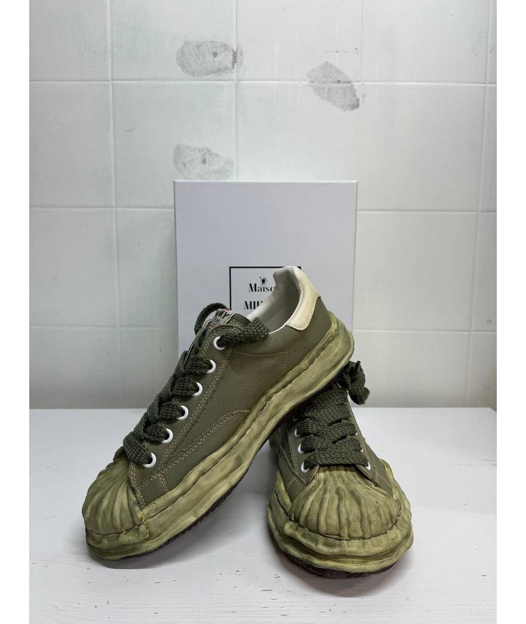 MAISON MIHARA YASUHIRO Зеленые низкие кроссовки / кеды, фото 6
