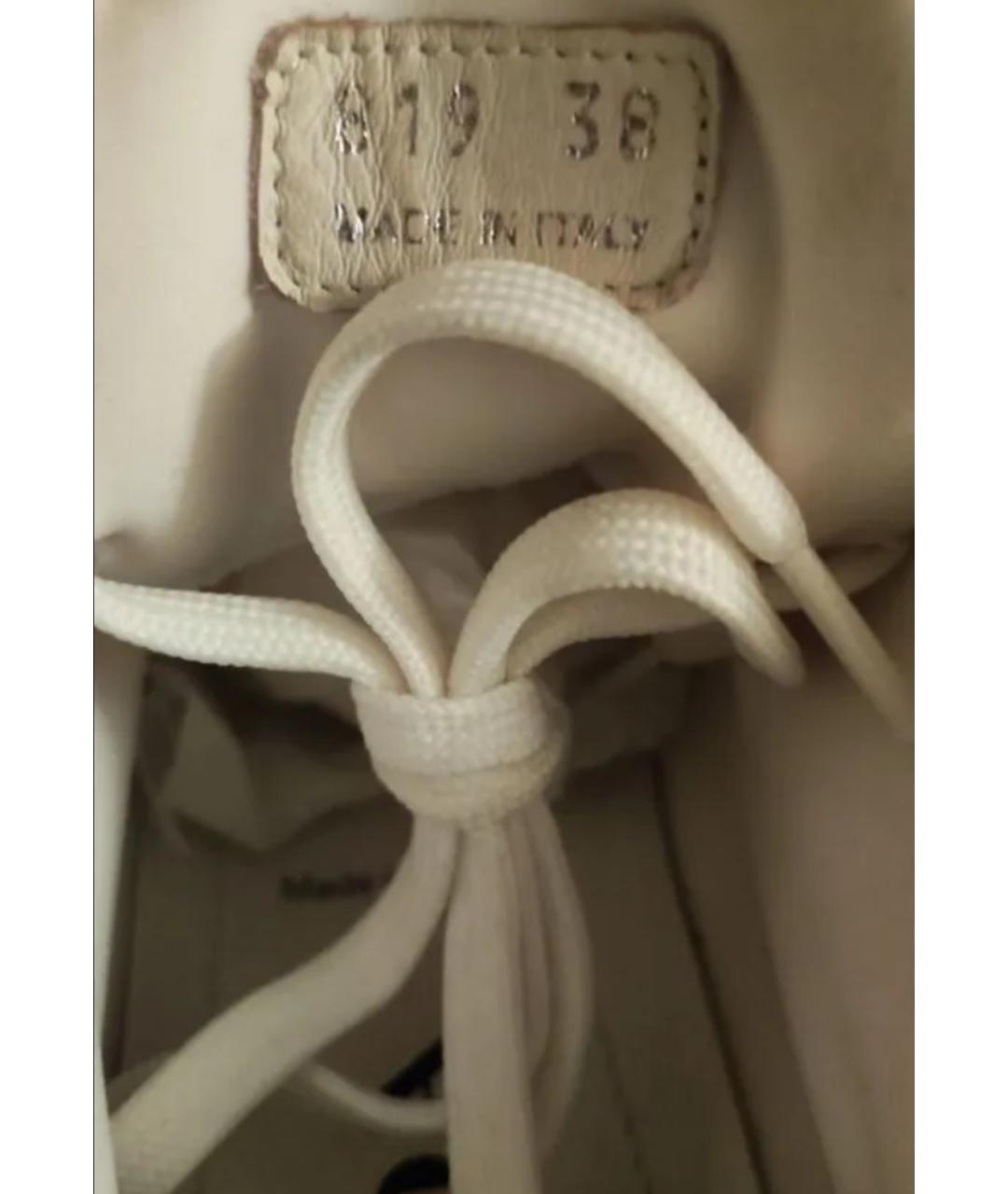 PRADA Белые текстильные кроссовки, фото 7