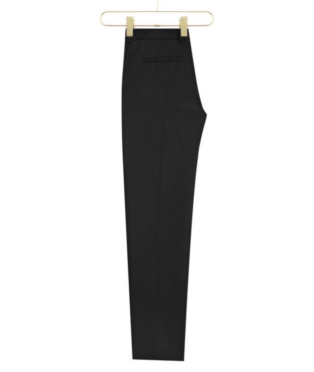 SAINT LAURENT Черные шерстяные прямые брюки, фото 2
