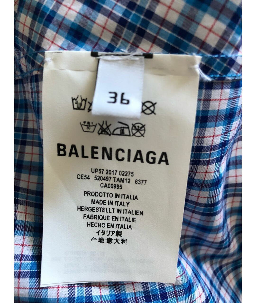 BALENCIAGA Мульти хлопковая рубашка, фото 3