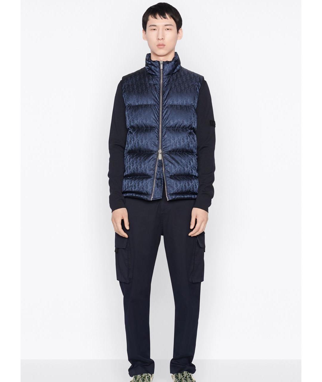 CHRISTIAN DIOR Синий полиэстеровый жилет, фото 5