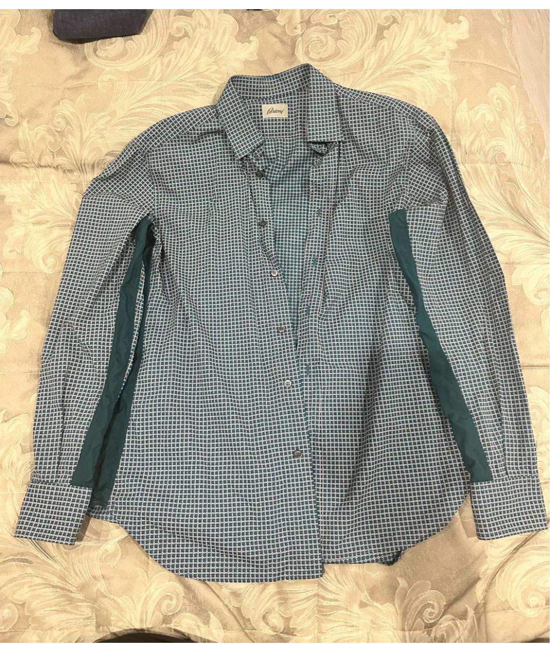 BRIONI Синяя хлопковая классическая рубашка, фото 5