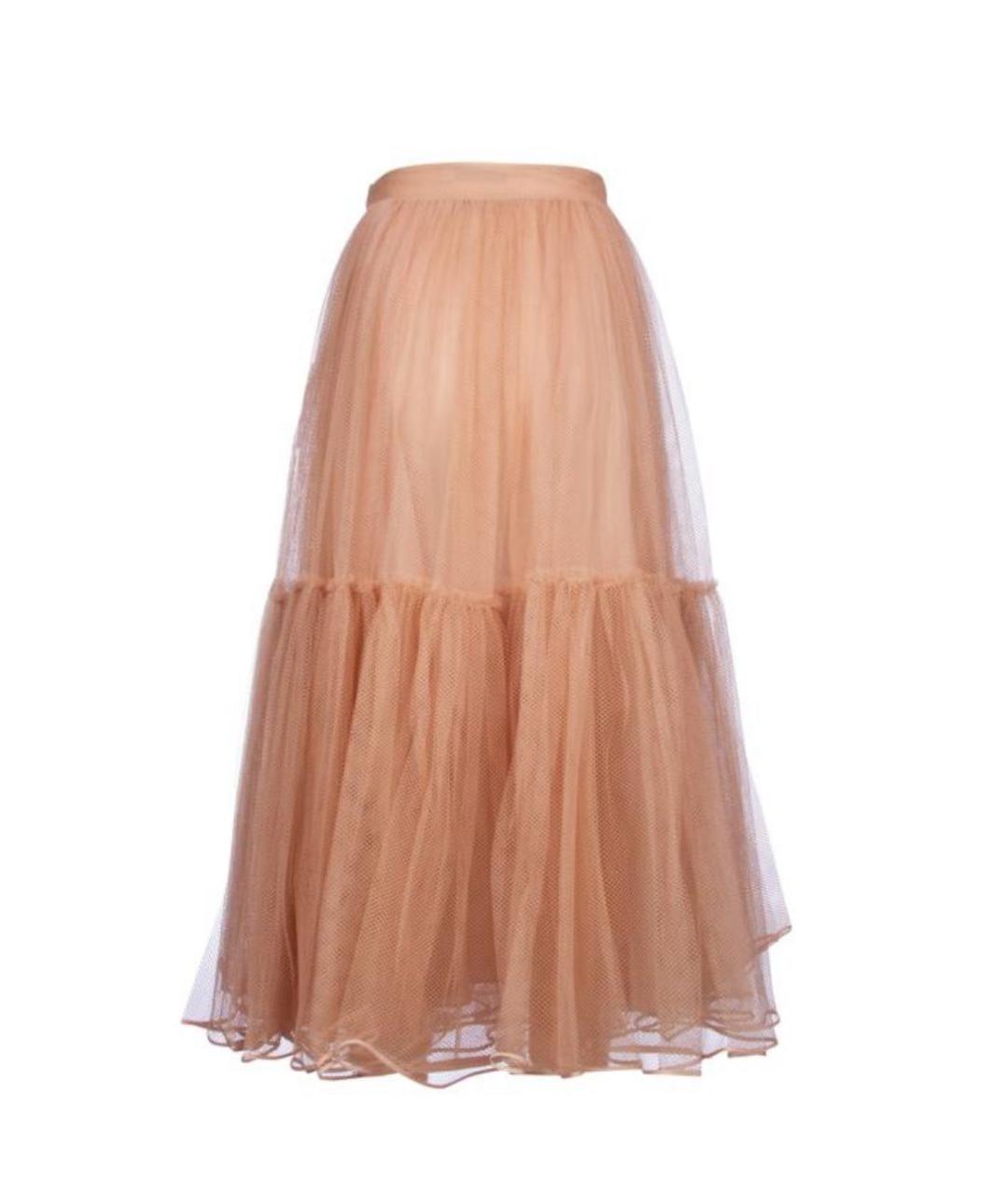 CHRISTIAN DIOR Розовая полиамидовая юбка макси, фото 2