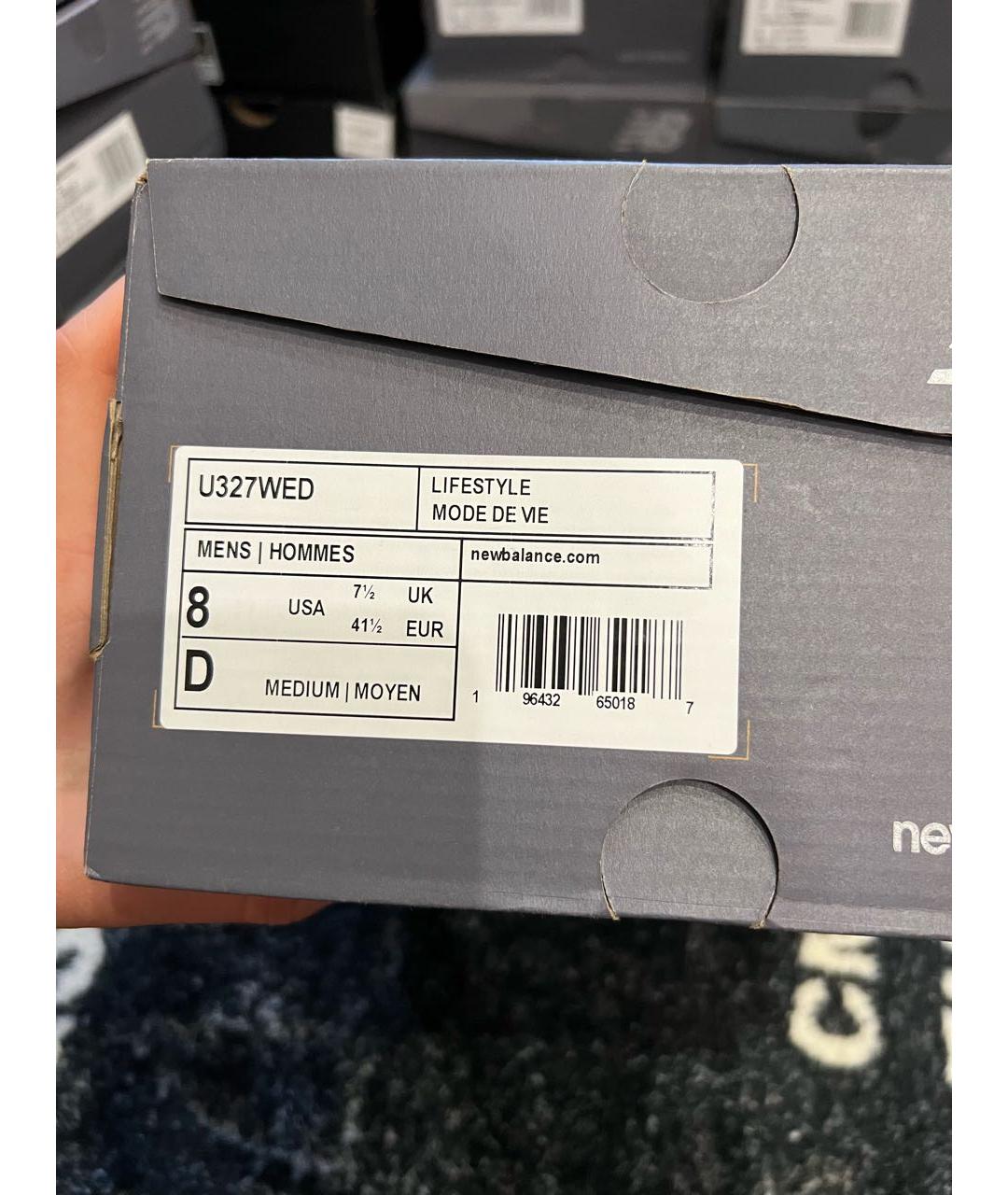 NEW BALANCE Серые замшевые низкие кроссовки / кеды, фото 7