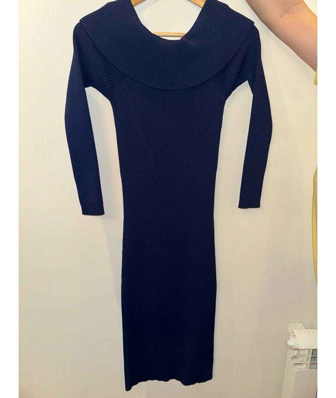 MICHAEL KORS Темно-синее вискозное повседневное платье, фото 5