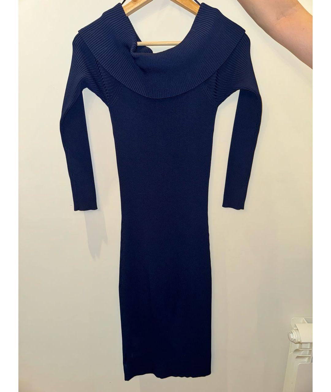 MICHAEL KORS Темно-синее вискозное повседневное платье, фото 2