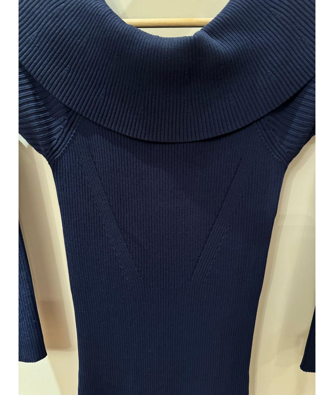 MICHAEL KORS Темно-синее вискозное повседневное платье, фото 4