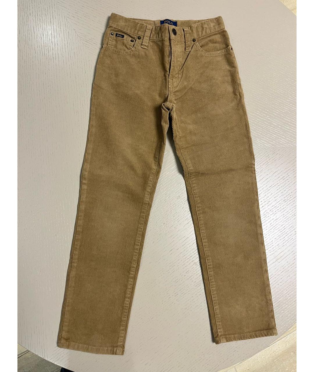 POLO RALPH LAUREN Бежевые хлопковые детские джинсы, фото 4