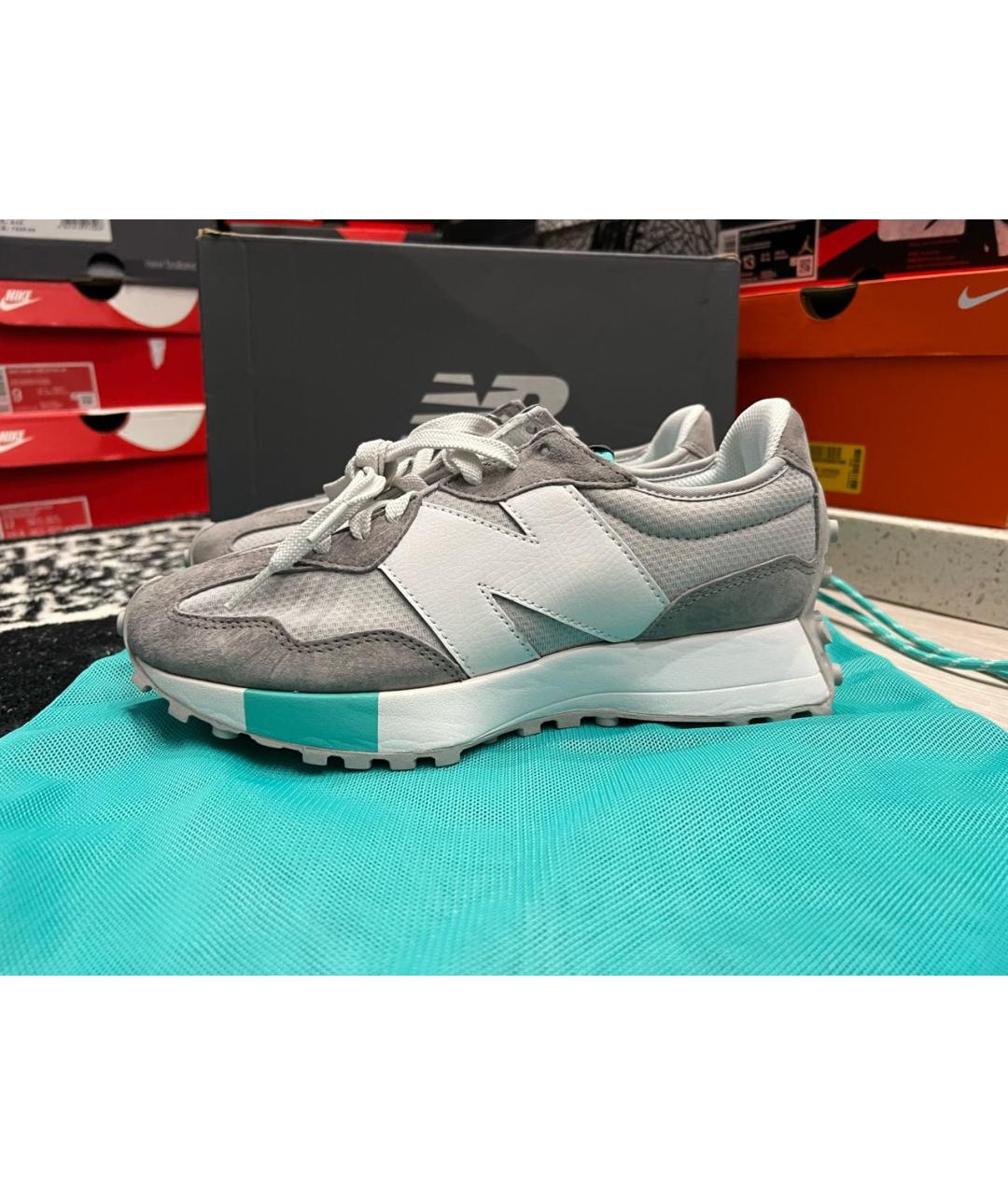 NEW BALANCE Серые замшевые кроссовки, фото 9