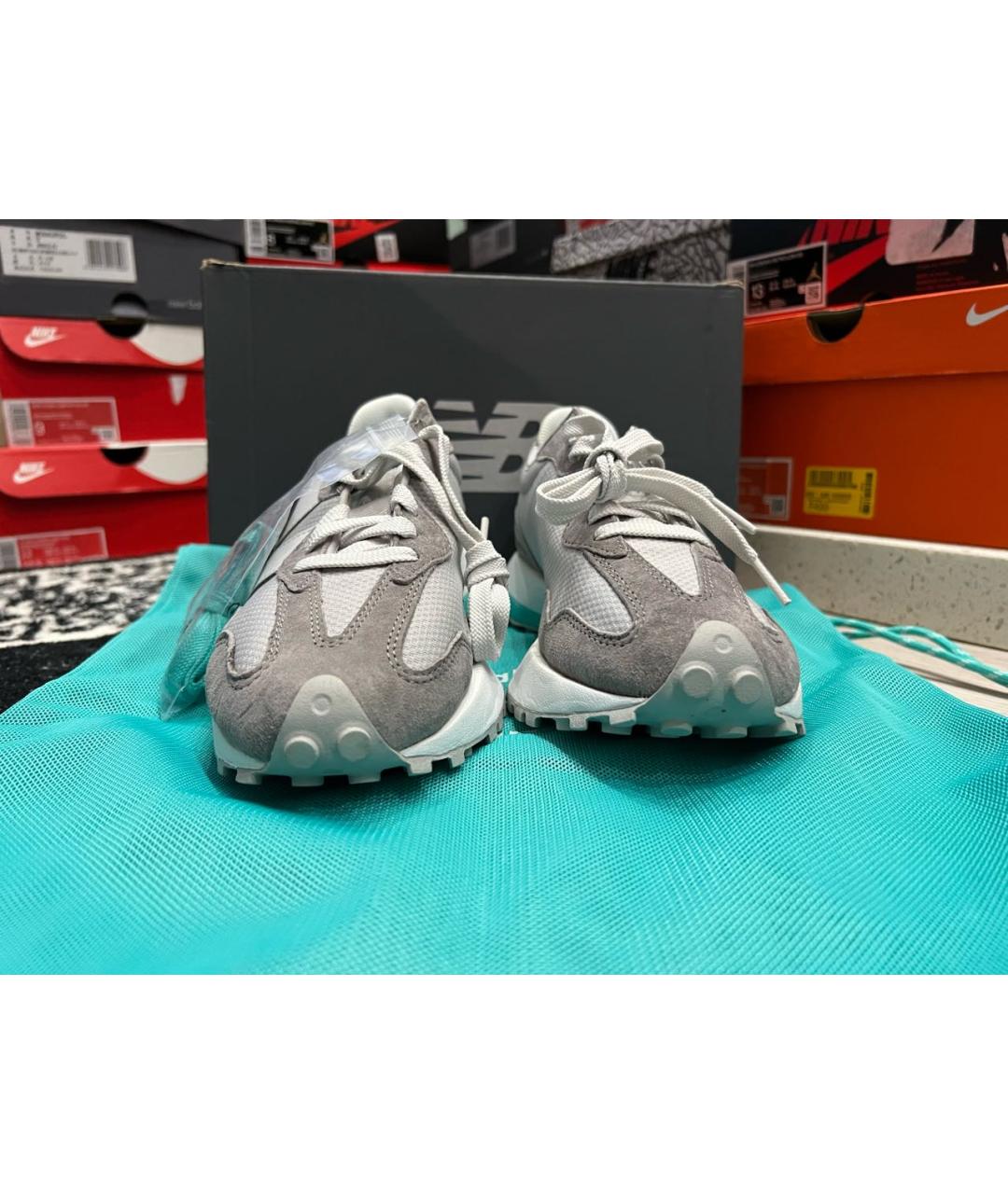 NEW BALANCE Серые замшевые кроссовки, фото 2