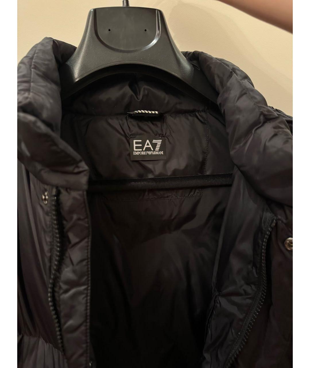 EA7 Черная полиамидовая куртка, фото 3