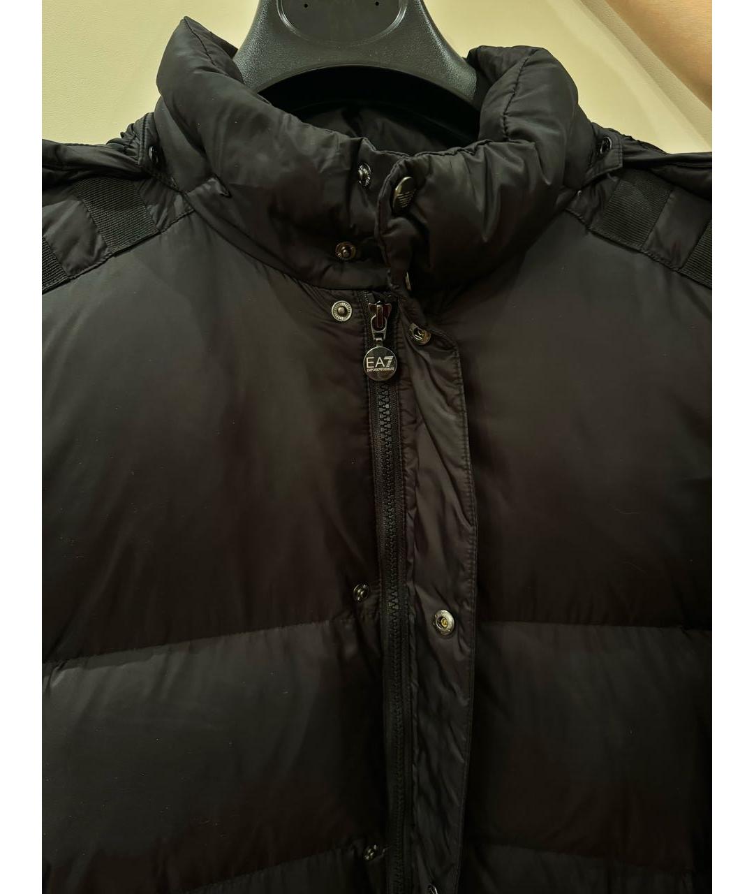 EA7 Черная полиамидовая куртка, фото 4