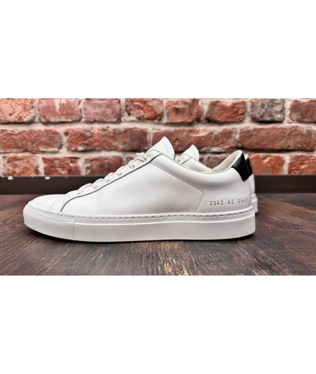 COMMON PROJECTS Белые кожаные низкие кроссовки / кеды, фото 5