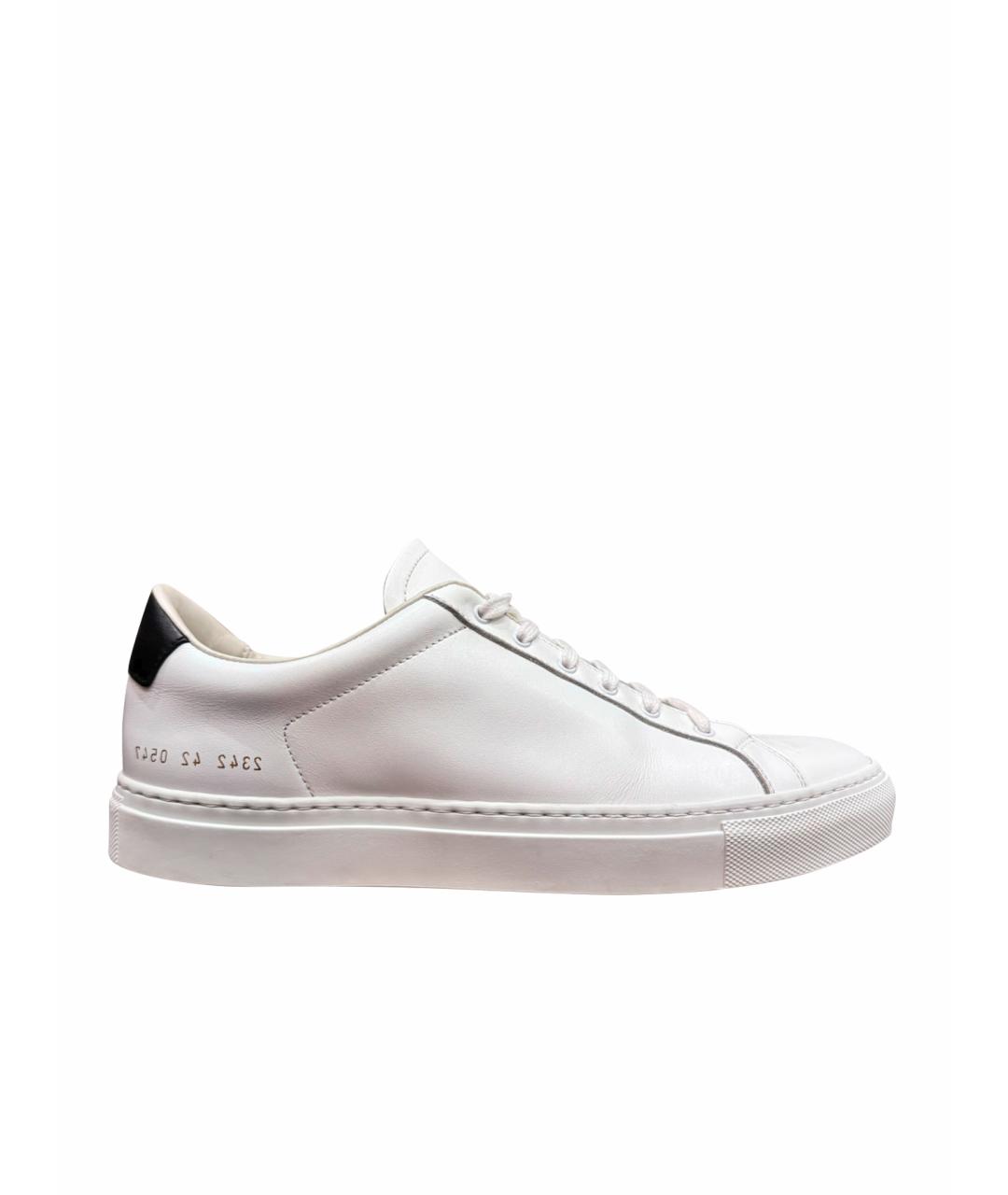 COMMON PROJECTS Белые кожаные низкие кроссовки / кеды, фото 1