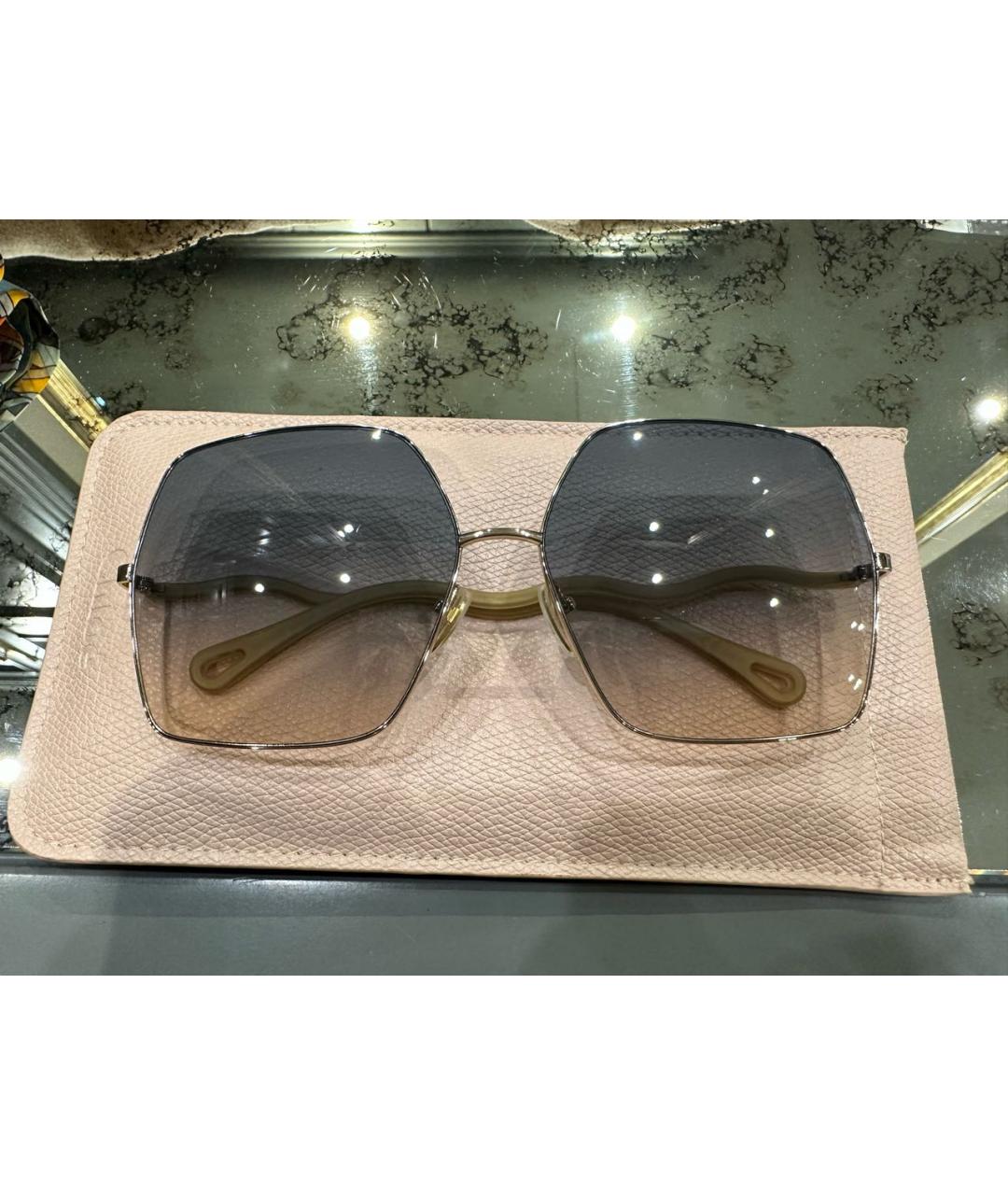 CHLOE Мульти металлические солнцезащитные очки, фото 4