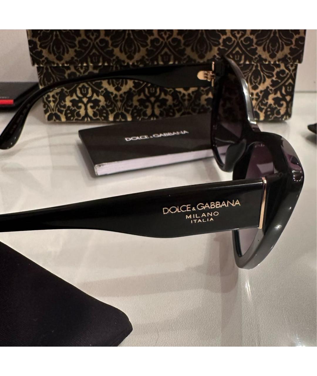 DOLCE&GABBANA Черные солнцезащитные очки, фото 3