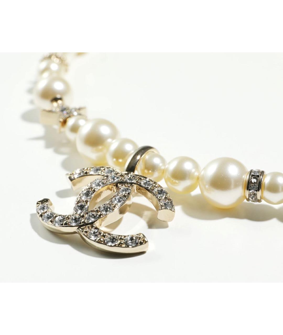CHANEL Белое жемчужное колье, фото 2