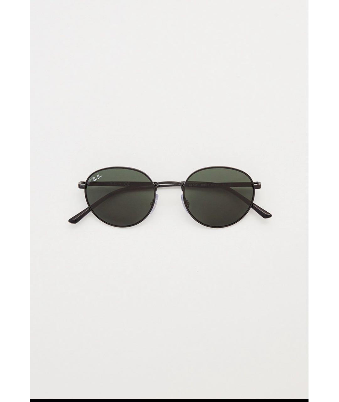 RAY BAN Черные металлические солнцезащитные очки, фото 8