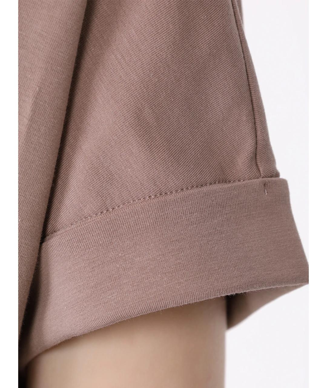 BRUNELLO CUCINELLI Коричневая футболка, фото 6