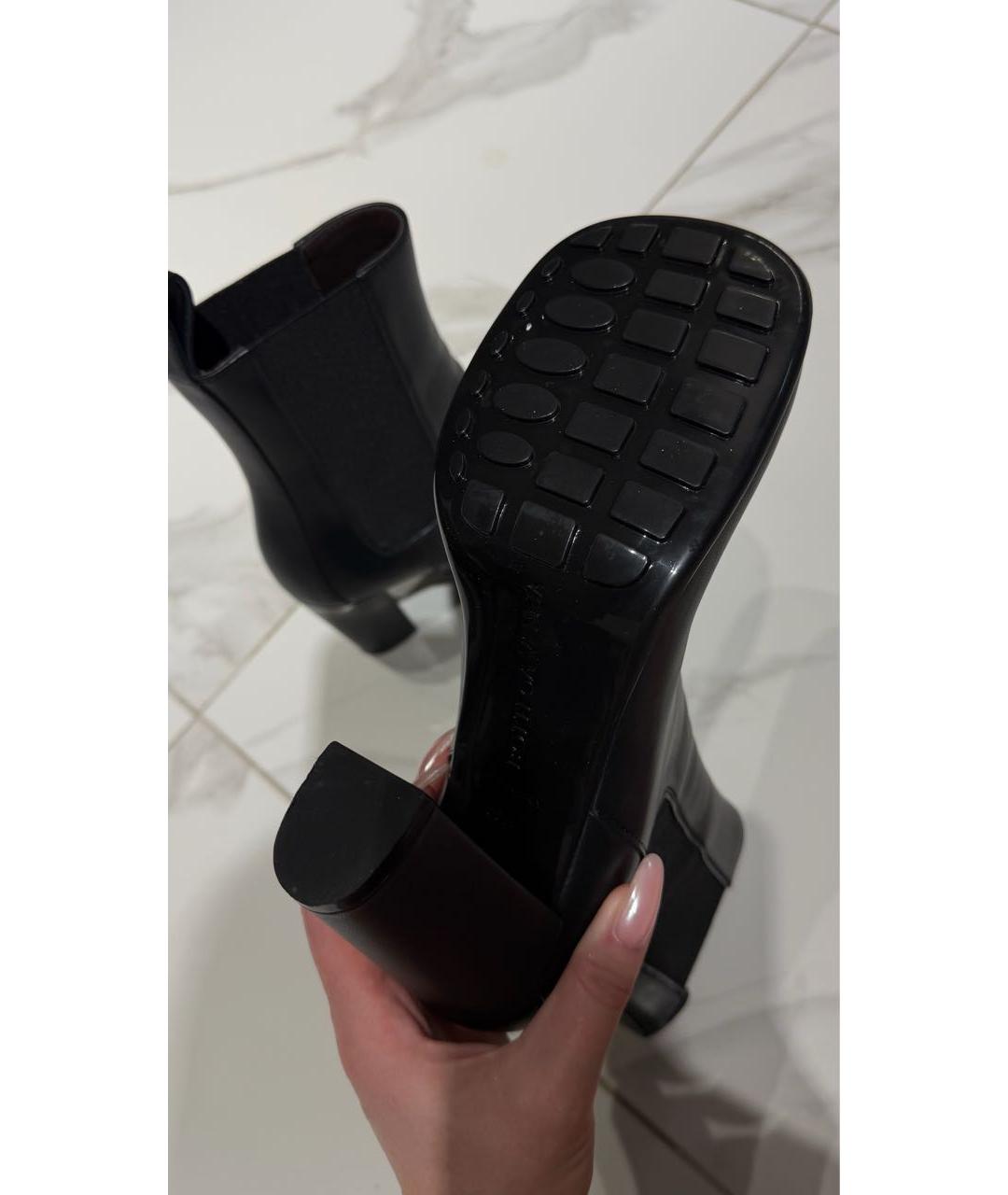 BOTTEGA VENETA Черные кожаные полусапоги, фото 6