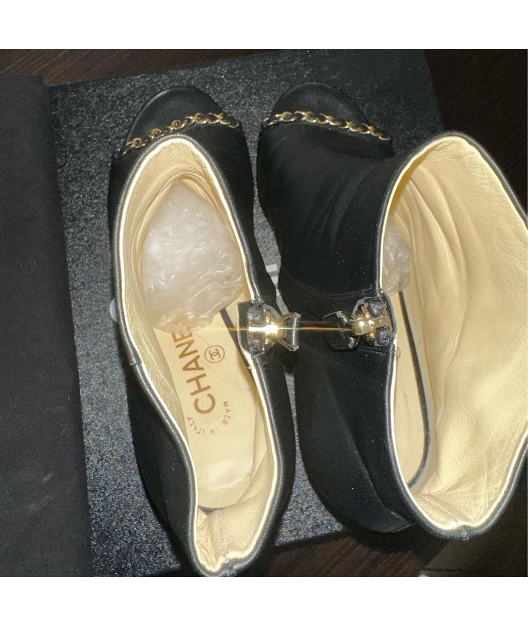 CHANEL PRE-OWNED Черные кожаные туфли, фото 3