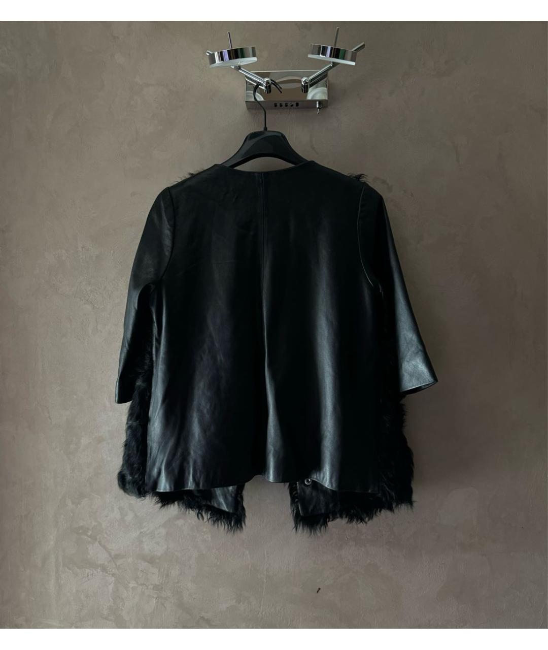 MANOUSH Черный кожаный жакет/пиджак, фото 2