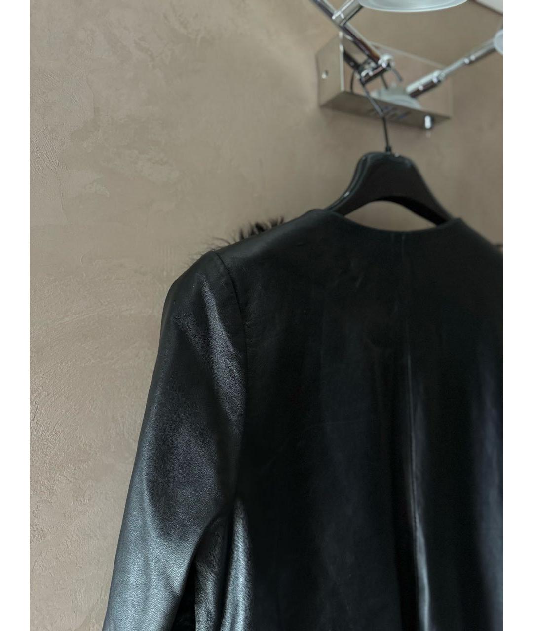 MANOUSH Черный кожаный жакет/пиджак, фото 5