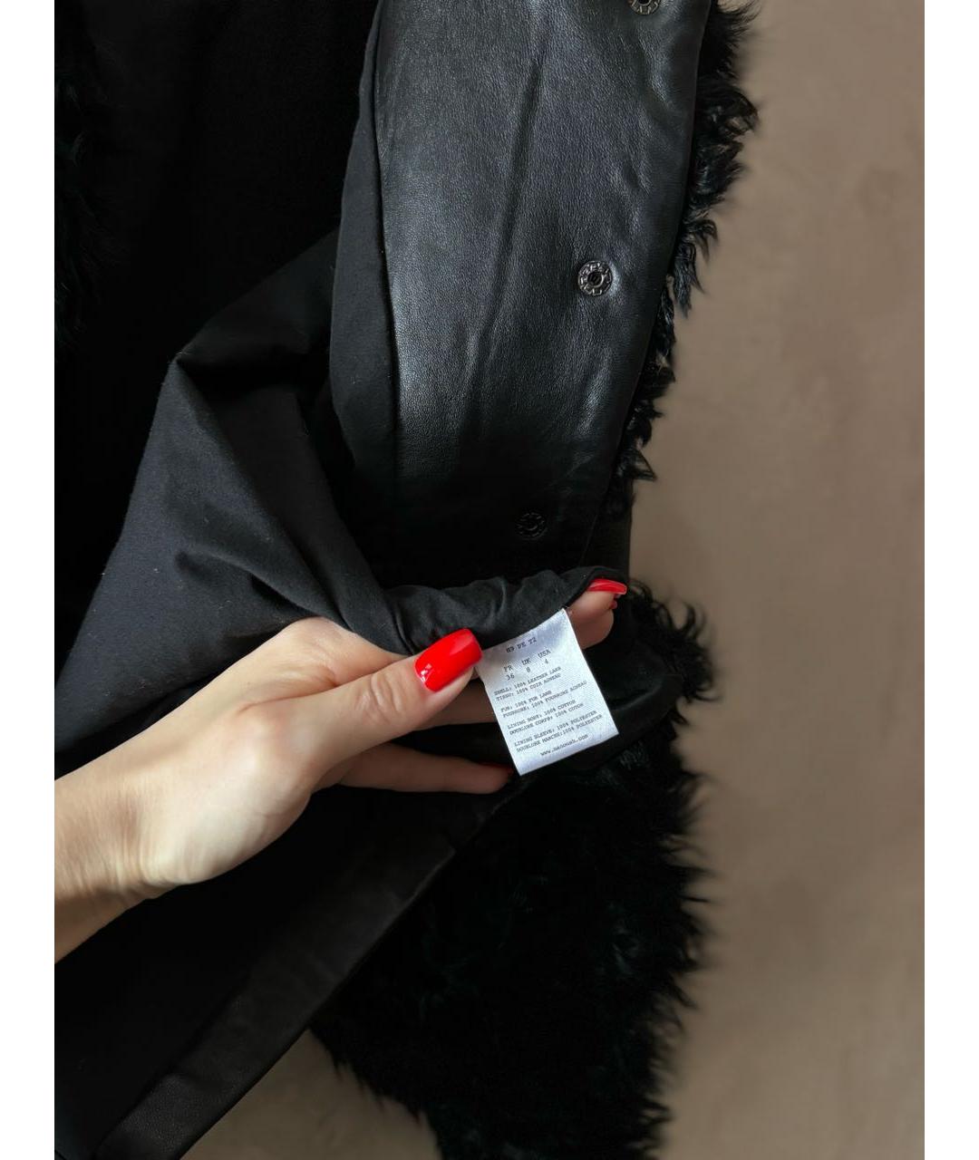 MANOUSH Черный кожаный жакет/пиджак, фото 4