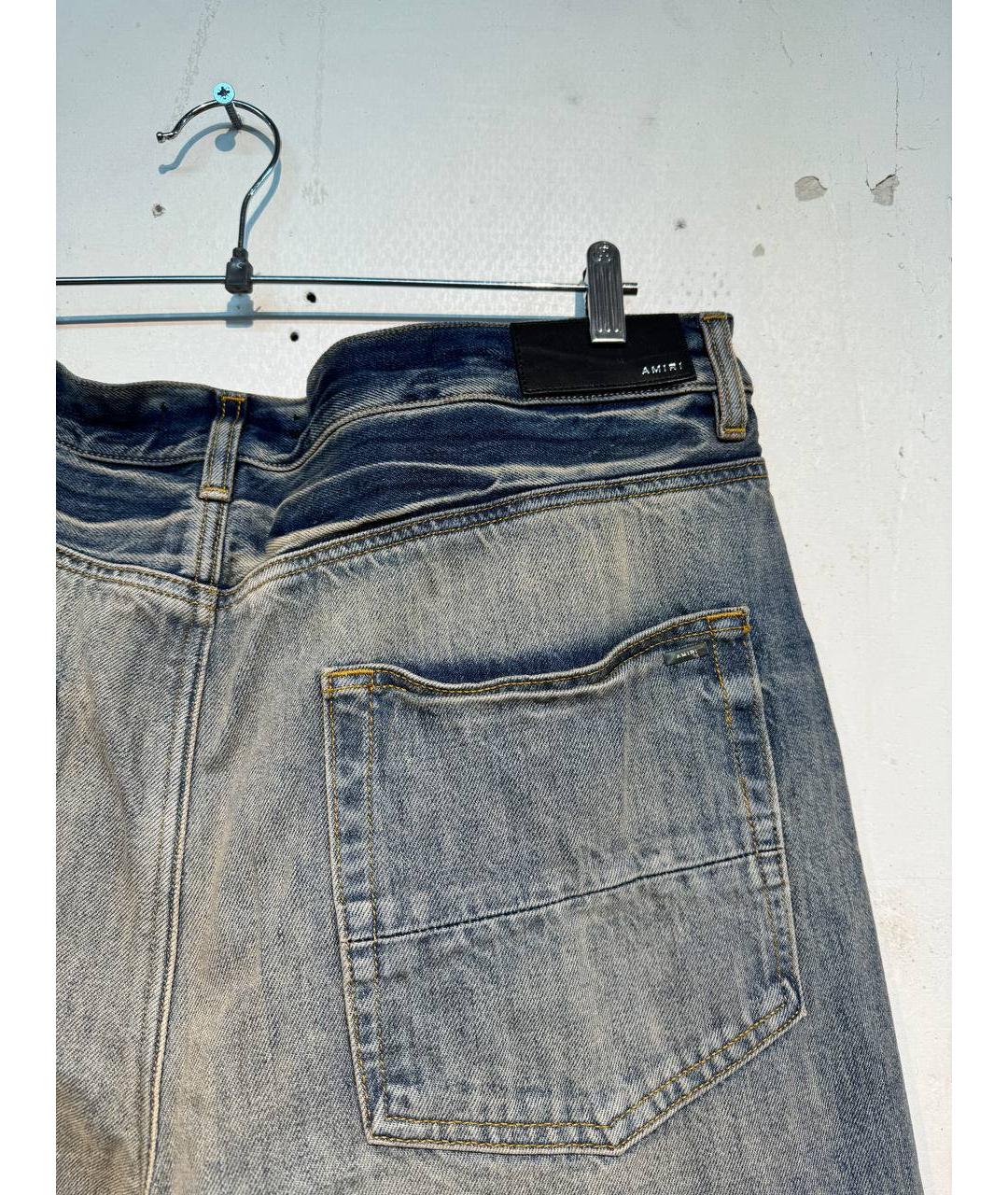 AMIRI Темно-синие хлопковые джинсы, фото 5